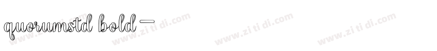 quorumstd bold字体转换